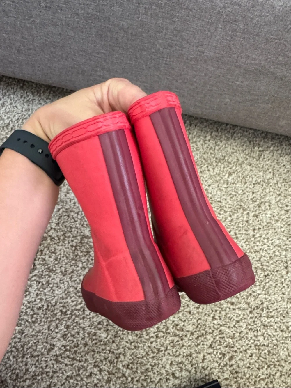 Hunter Kids Red Rain Boots